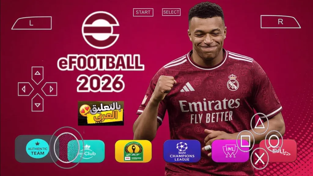 eFootball PES 2026 PPSSPP Android Offline Full Update UCL,League, Kits 25/26 Season, 4k Graphics
