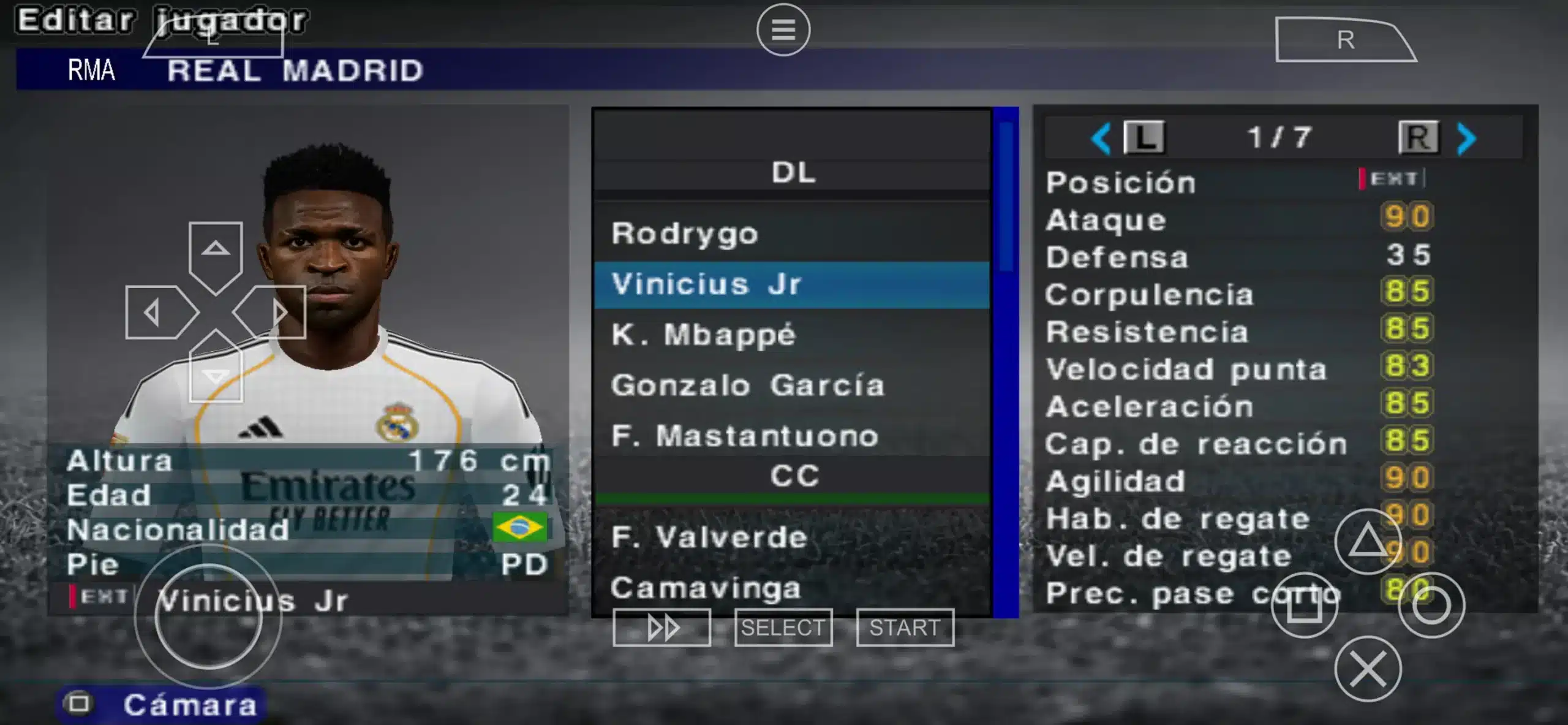 efootball pes 2026 ppsspp android offline ps5 camera
