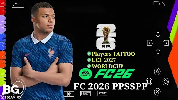 FIFA 2026 PPSSPP Mod EA FC 26 Iso Save Data Textures